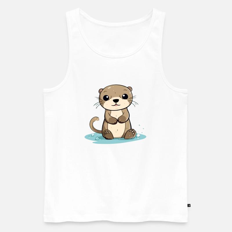 Kooko der Otter - Männer Premium Bio Tank Top - Weiß