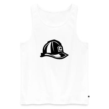 firefighter's helmet - Men's Premium Organic Tank Top - white - Front - Michal (187cm)