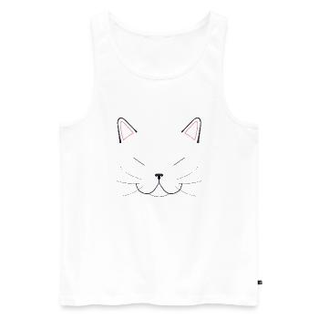 britisch Kurzhaar Katze - Männer Premium Bio Tank Top - Weiß - Vorne - Michal (187cm)