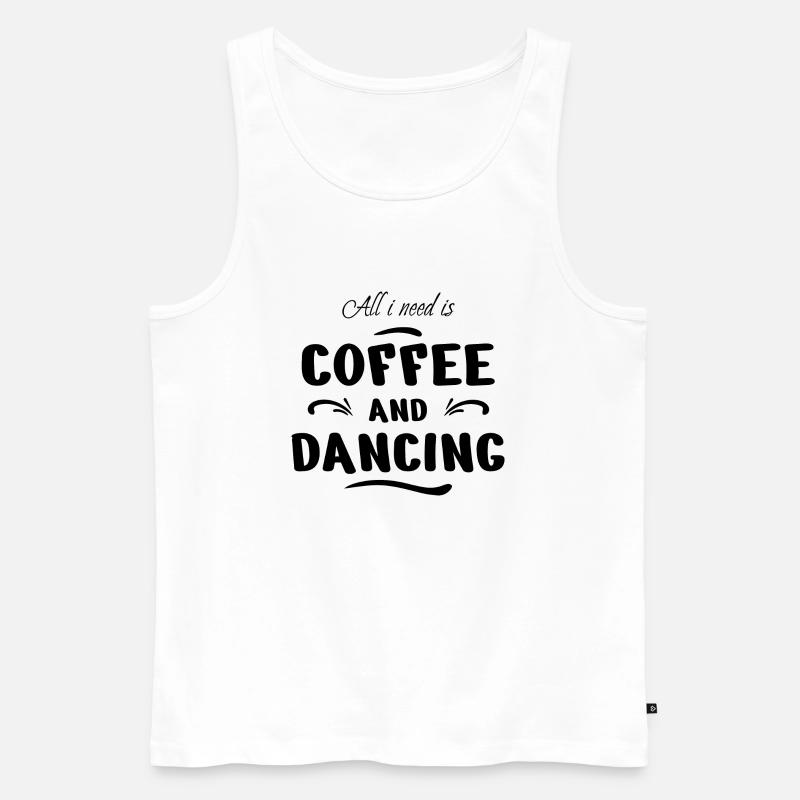 Dancing Dance Music - Männer Premium Bio Tank Top - Weiß