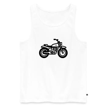 Motorcycle - Men's Premium Organic Tank Top - white - Front - Michal (187cm)