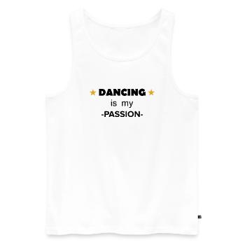 Dancing Dance Music - Männer Premium Bio Tank Top - Weiß - Vorne - Michal (187cm)