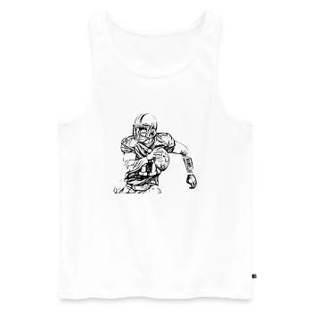 Ballsport - Männer Premium Bio Tank Top - Weiß - Vorne - Michal (187cm)