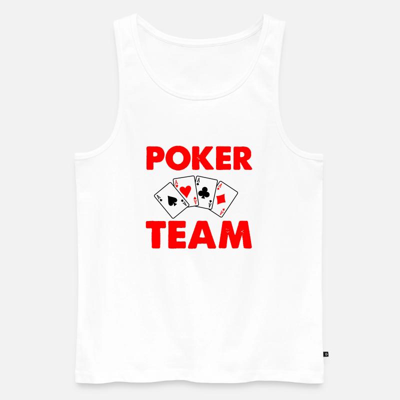 poker team - Männer Premium Bio Tank Top - Weiß