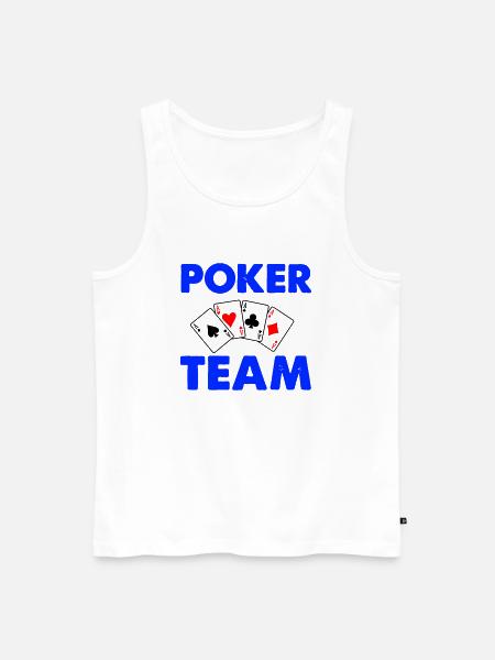 Poker Team - Men's Premium Organic Tank Top - white