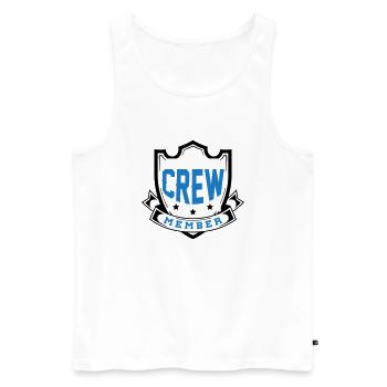 crew member - Men's Premium Organic Tank Top - white - Front - AI Model Male 178 light (178cm)