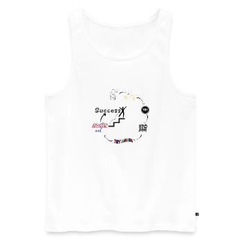do it success - Men's Premium Organic Tank Top - white - Front - Michal (187cm)