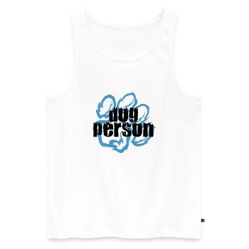 Dog Person Dog for Dog Lovers - Men's Premium Organic Tank Top - white - Front - AI Model Male 178 light (178cm)