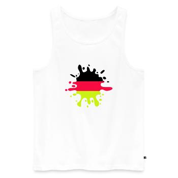 Colour blob Germany - Men's Premium Organic Tank Top - white - Front - AI Model Male 178 light (178cm)