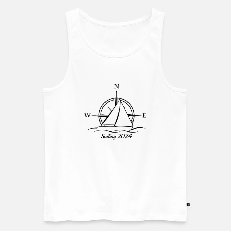 Sailing 2024 - Männer Premium Bio Tank Top - Weiß