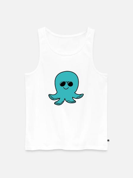 oktopus cool - Männer Premium Bio Tank Top - Weiß