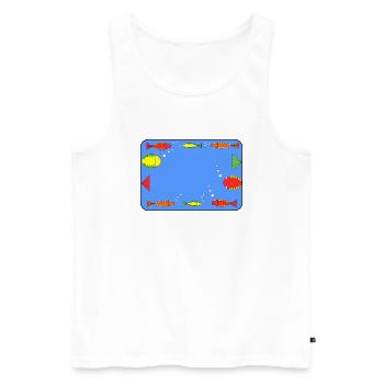 Poissons dans le cadre - Débardeur bio Premium Homme - blanc - Devant - Michal (187cm)