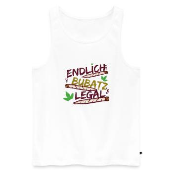 endlich bubatz legal Cannabis Legalisierung - Männer Premium Bio Tank Top - Weiß - Vorne - Michal (187cm)