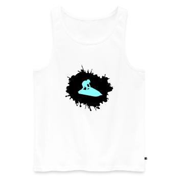 jet ski klecks - Männer Premium Bio Tank Top - Weiß - Vorne - Michal (187cm)