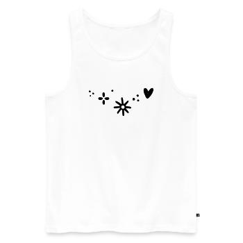 Heart Star Pattern - Men's Premium Organic Tank Top - white - Front - AI Model Male 178 light (178cm)