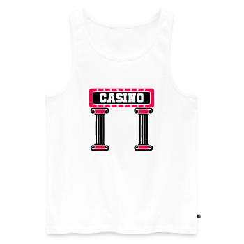 casino vegas säule - Männer Premium Bio Tank Top - Weiß - Vorne - AI Model Male 178 light (178cm)
