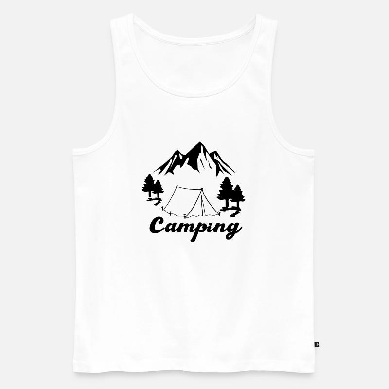camping - Männer Premium Bio Tank Top - Weiß