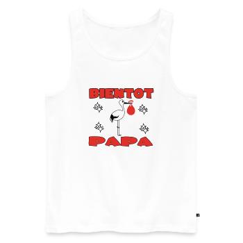 BALD VATER - Männer Premium Bio Tank Top - Weiß - Vorne - Michal (187cm)