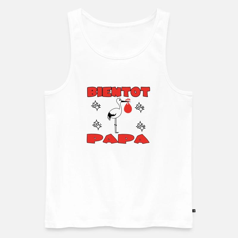 BALD VATER - Männer Premium Bio Tank Top - Weiß