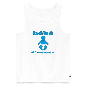 Bébé d'amour - Débardeur bio Premium Homme - blanc - Devant - Michal (187cm)