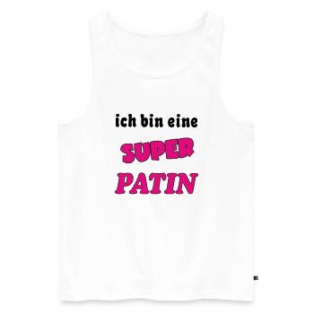 Ich bin eine Super PATIN MARRAINE - Men's Premium Organic Tank Top - white - Front - Michal (187cm)
