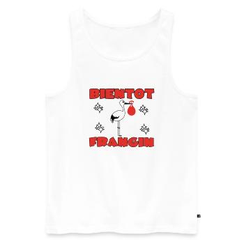 BALD BRUDER - Männer Premium Bio Tank Top - Weiß - Vorne - Michal (187cm)