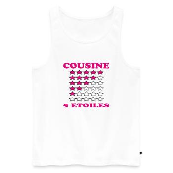 COUSINE 5 ETOILES - Débardeur bio Premium Homme - blanc - Devant - Michal (187cm)