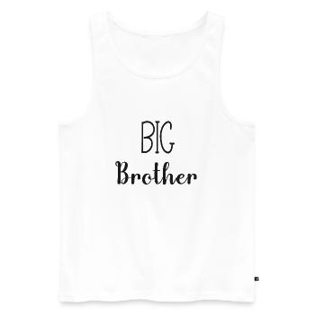 Großer Bruder - Großer Bruder - Männer Premium Bio Tank Top - Weiß - Vorne - AI Model Male 178 light (178cm)