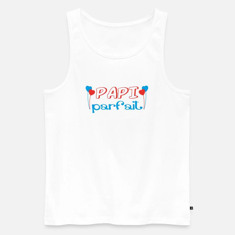 Perfektes PAPI - Männer Premium Bio Tank Top - Weiß
