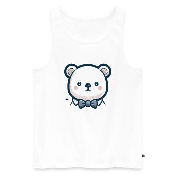 Polar bear - Men's Premium Organic Tank Top - white - Front - Michal (187cm)