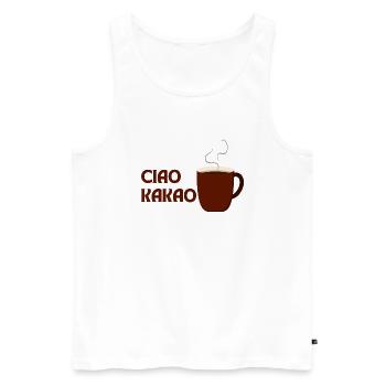 Ciao Kakao - Männer Premium Bio Tank Top - Weiß - Vorne - Michal (187cm)