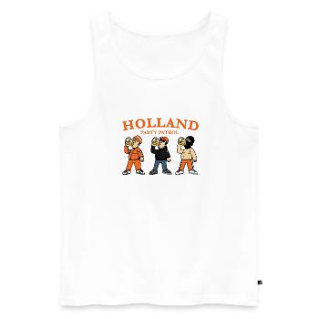Holland Party Patrol - Men's Premium Organic Tank Top - white - Front - AI Model Male 178 light (178cm)