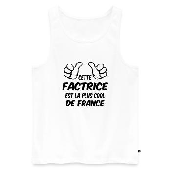 MEILLEURE FACTRICE - Débardeur bio Premium Homme - blanc - Devant - Michal (187cm)