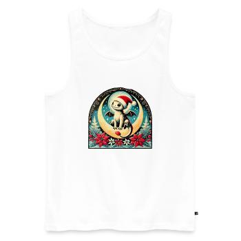 Baby Dragon Weihnachten - Männer Premium Bio Tank Top - Weiß - Vorne - AI Model Male 178 light (178cm)