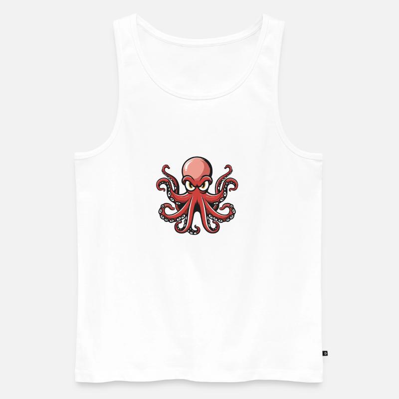 krake oktopus - Männer Premium Bio Tank Top - Weiß