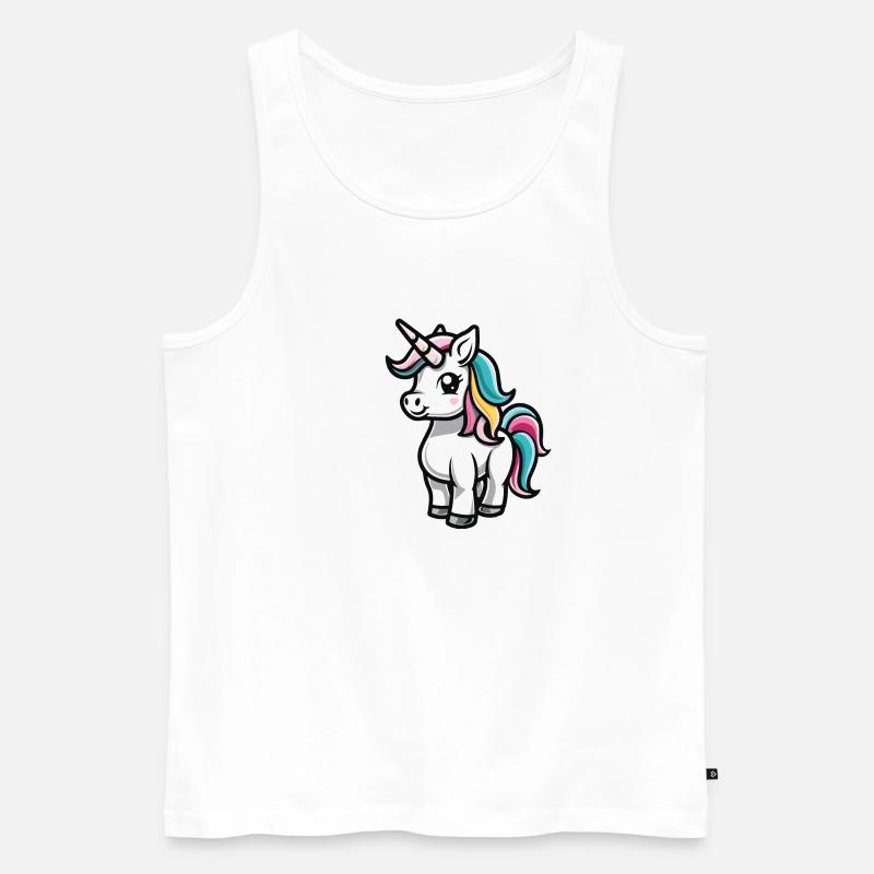 einhorn - Männer Premium Bio Tank Top - Weiß