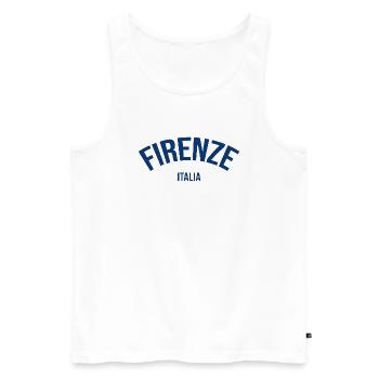 Firenze - Italia - Männer Premium Bio Tank Top - Weiß - Vorne - Michal (187cm)