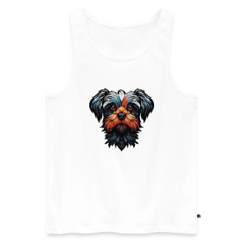 niedlicher hund 2 - Männer Premium Bio Tank Top - Weiß - Vorne - Michal (187cm)