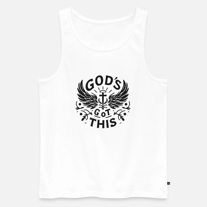 Gott hat das - Männer Premium Bio Tank Top - Weiß