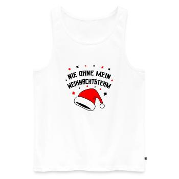 Never without my Christmas team - Men's Premium Organic Tank Top - white - Front - AI Model Male 178 light (178cm)