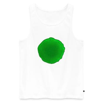 Punkt Grün - Männer Premium Bio Tank Top - Weiß - Vorne - Michal (187cm)