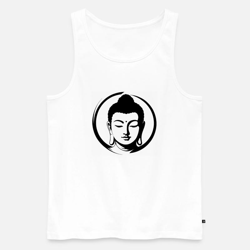 Buddha - Männer Premium Bio Tank Top - Weiß
