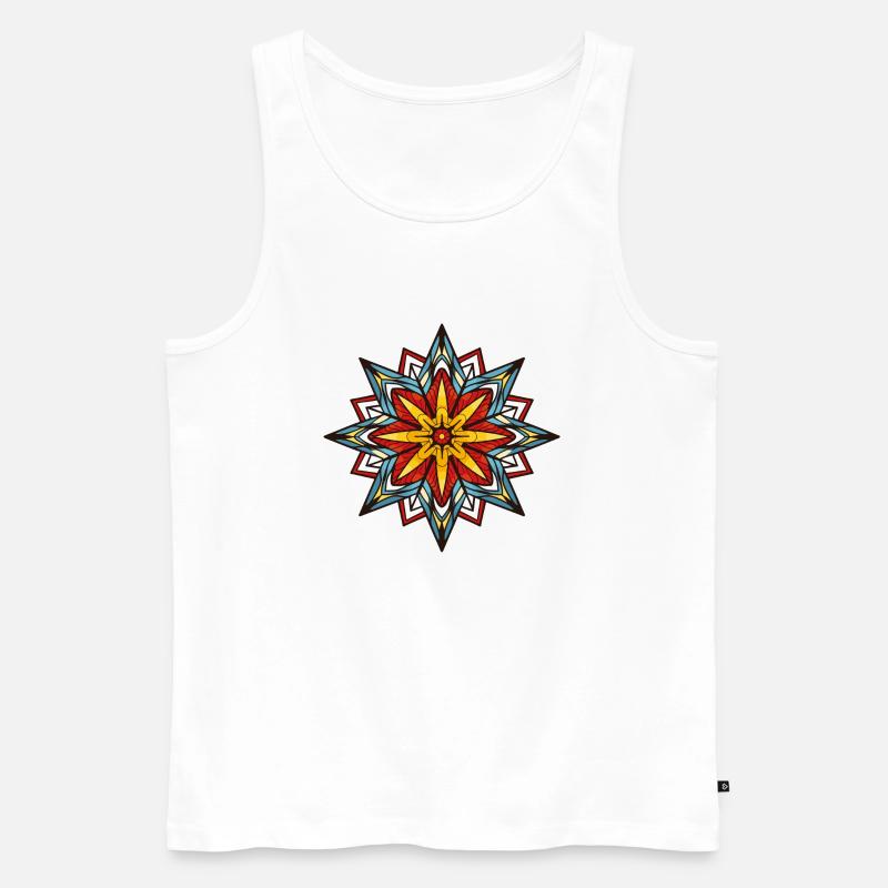 Frost Eiskristall - Männer Premium Bio Tank Top - Weiß