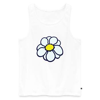 Small Marguerite Flower White Decorative Beautiful Nature - Men's Premium Organic Tank Top - white - Front - Michal (187cm)