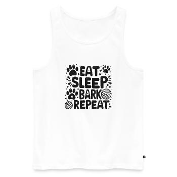 Eat Sleep Bark Repeat - Men's Premium Organic Tank Top - white - Front - AI Model Male 178 light (178cm)