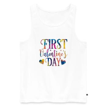 xoxo love you amore Flowers Women Valentine day 14 - Men's Premium Organic Tank Top - white - Front - Michal (187cm)