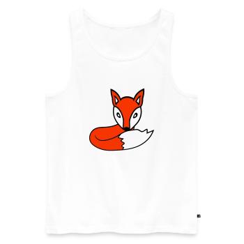Fox Red Fox Forest Animal Clever Cute Wild Dog - Men's Premium Organic Tank Top - white - Front - Michal (187cm)