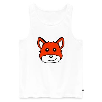 Fuchs Rotfuchs Wildes Tier Schlauer Wald Bewohner - Männer Premium Bio Tank Top - Weiß - Vorne - Michal (187cm)