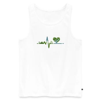 Nature - Heartbeat - Débardeur bio Premium Homme - blanc - Devant - Michal (187cm)