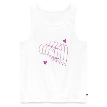 Sweet Pinkish Love Resonance 00 - Men's Premium Organic Tank Top - white - Front - AI Model Male 178 light (178cm)